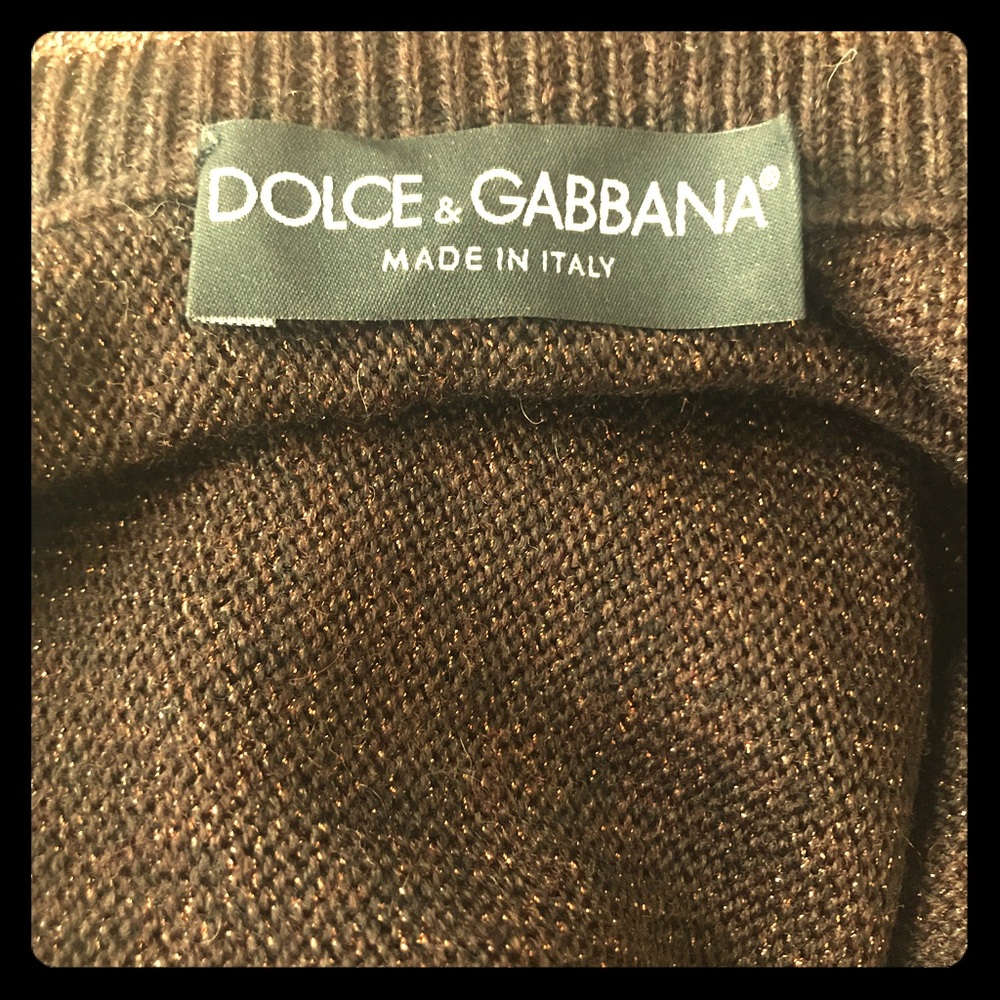 D&G copper/blk sparkly sweater, barely worn!